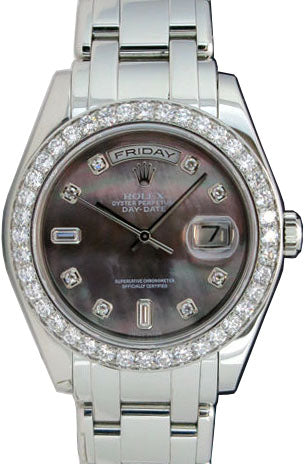 Rolex Day-Date Special Edition 18946-DMOPDDO 39mm Dark Mother of Pearl Diamond Platinum Oyster - BRAND NEW