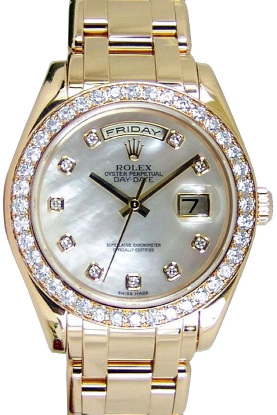 Rolex Day-Date Special Edition 18948-MOPDDO 39mm Mother of Pearl Diamond Yellow Gold Oyster - BRAND NEW
