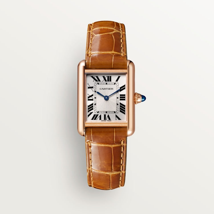 CARTIER W1560003 TANK LOUIS PINK GOLD LEATHER BRAND NEW