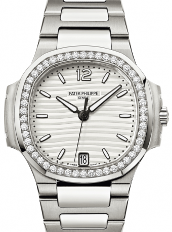Patek Philippe Nautilus 40 mm 7018/1A-001 Steel/Diamonds Silver