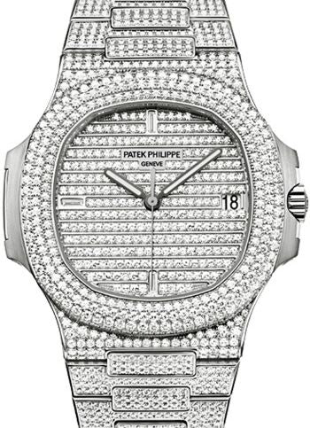 Patek Philippe Nautilus 40 mm 5719/1G-001 White Gold/Diamonds Diamond Pave