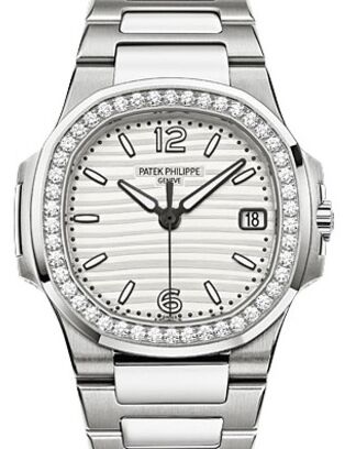 Patek Philippe Nautilus 32 mm 7010/1G-011 White Gold Silver