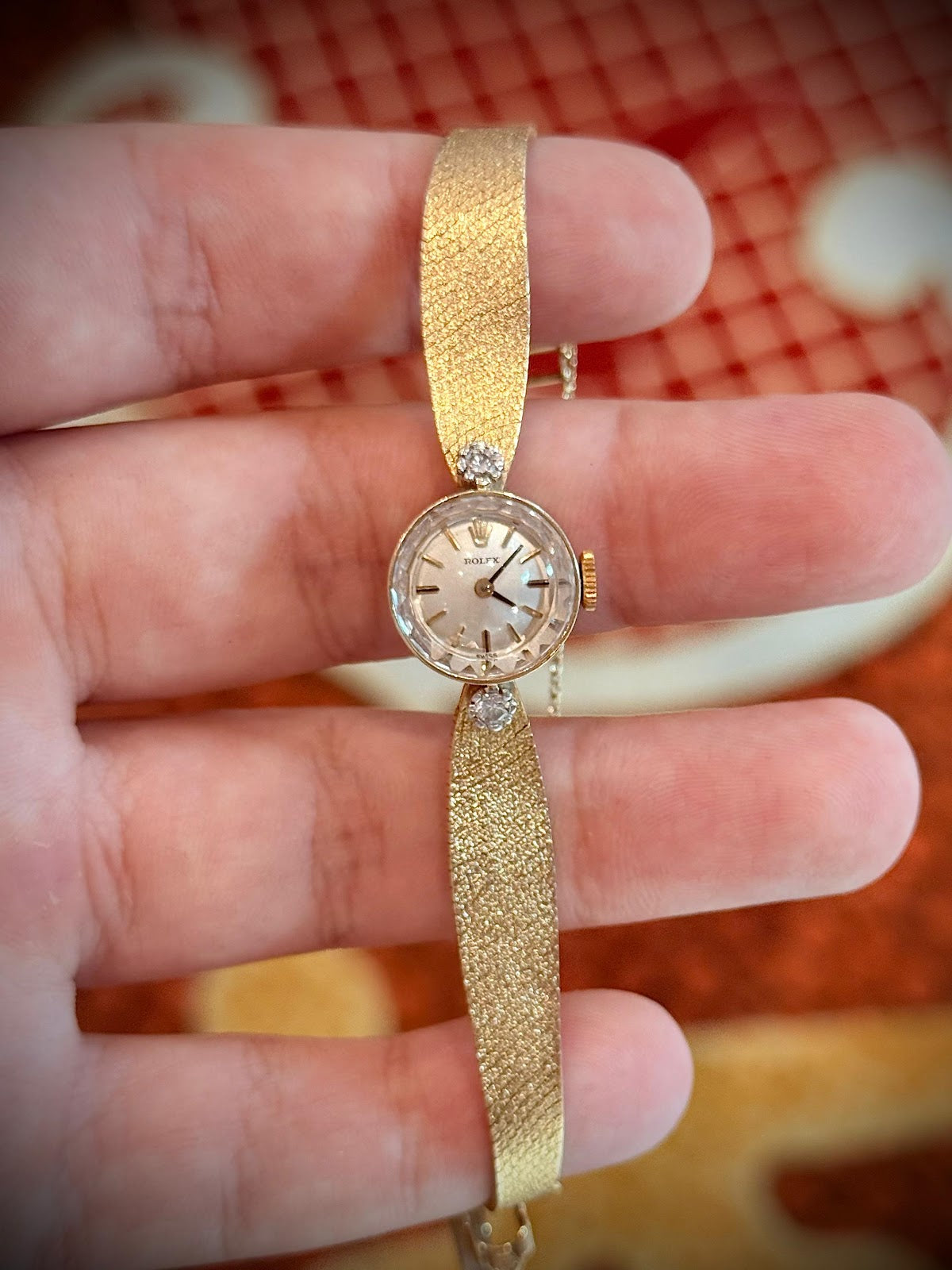 Rolex Orchid 18K Gold Not Specified Vintage Dress Watch Manual Winding Smooth Bezel
