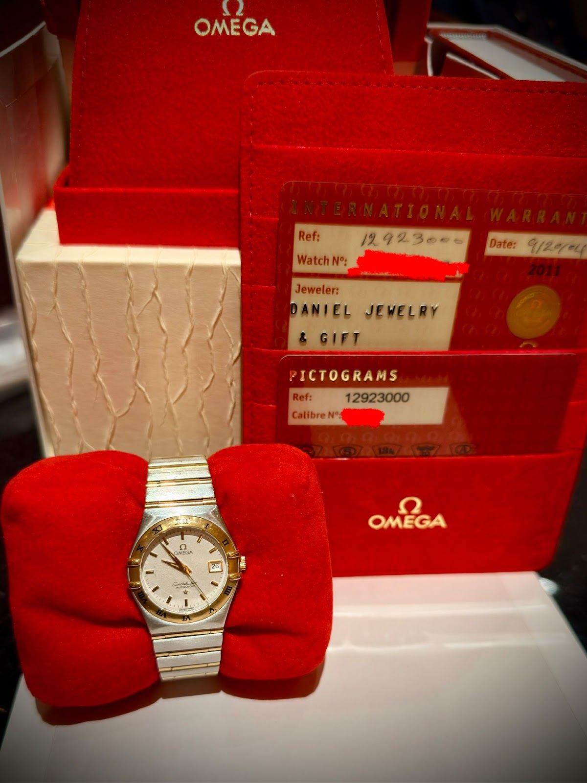 Omega Constellation 1292.30.00 27.5mm Steel Yellow Gold Silver Dial Steel-Gold Bracelet Full Bar Bezel