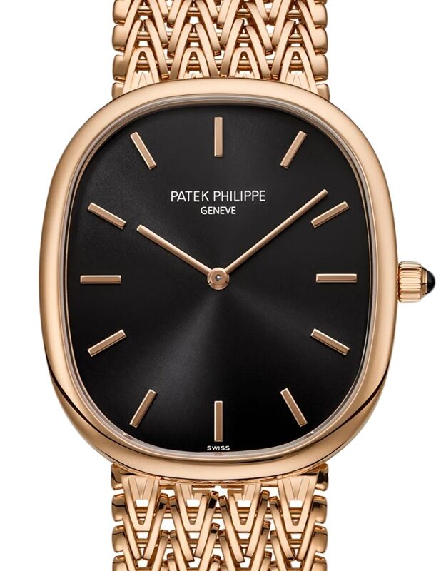 Patek Philippe Golden Ellipse 40 mm 5738/1R-001 Rose Gold Black