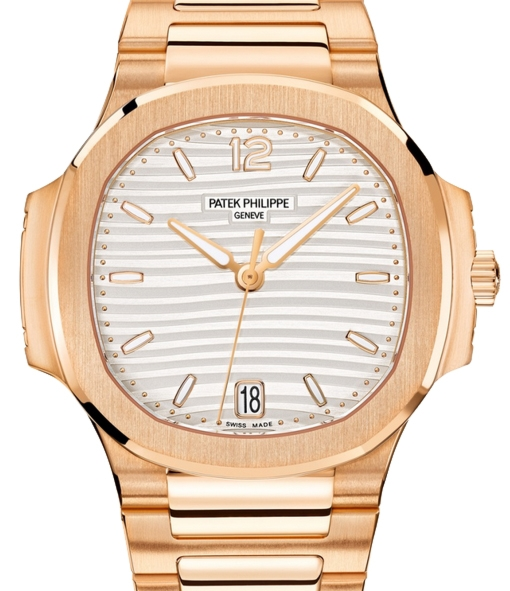Patek Philippe Nautilus 35.2 mm 7118/1R-001 Rose Gold Silver Opaline