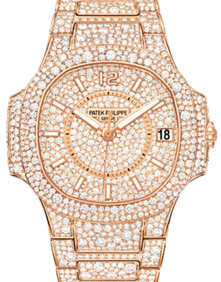 Patek Philippe Nautilus 40 mm 7021/1R bnib Rose Gold/Diamonds Diamond Pave