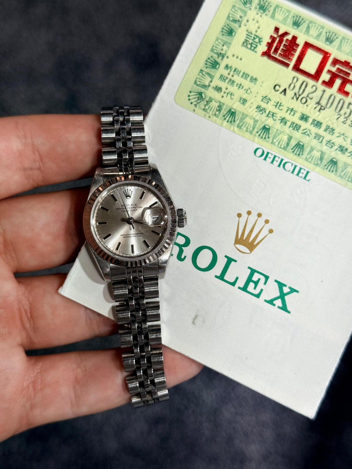 Rolex Lady Datejust 69174 26mm Stainless Steel White Gold Fluted Bezel Jubilee Bracelet