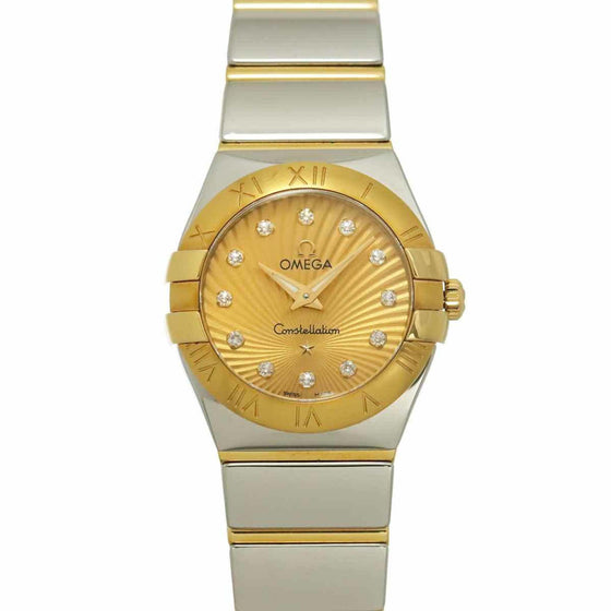 OMEGA 123.55.27.60.58.001 CONSTELLATION QUARTZ 27mm YELLOW GOLD BRAND NEW