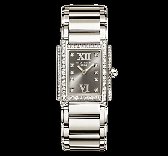Patek Philippe Twenty~4 4908/200G-001 Quartz Grey Dial White Gold/Diamonds