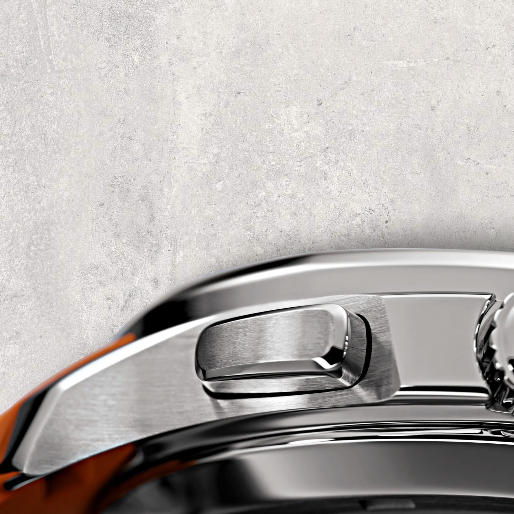 Patek Philippe Aquanaut 5968A-001 side profile showcasing 42.2mm stainless steel case construction and crown details