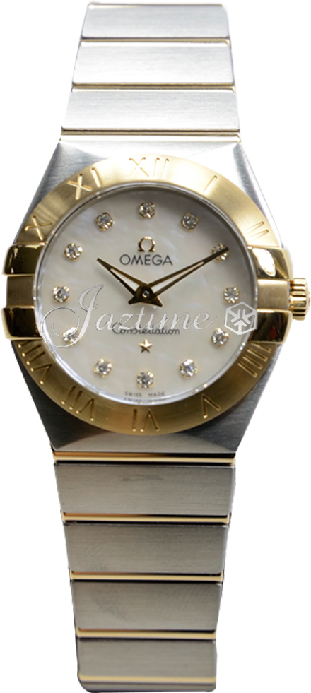 OMEGA 123.20.27.60.55.002 CONSTELLATION QUARTZ 27mm STEEL AND YELLOW GOLD BRAND NEW