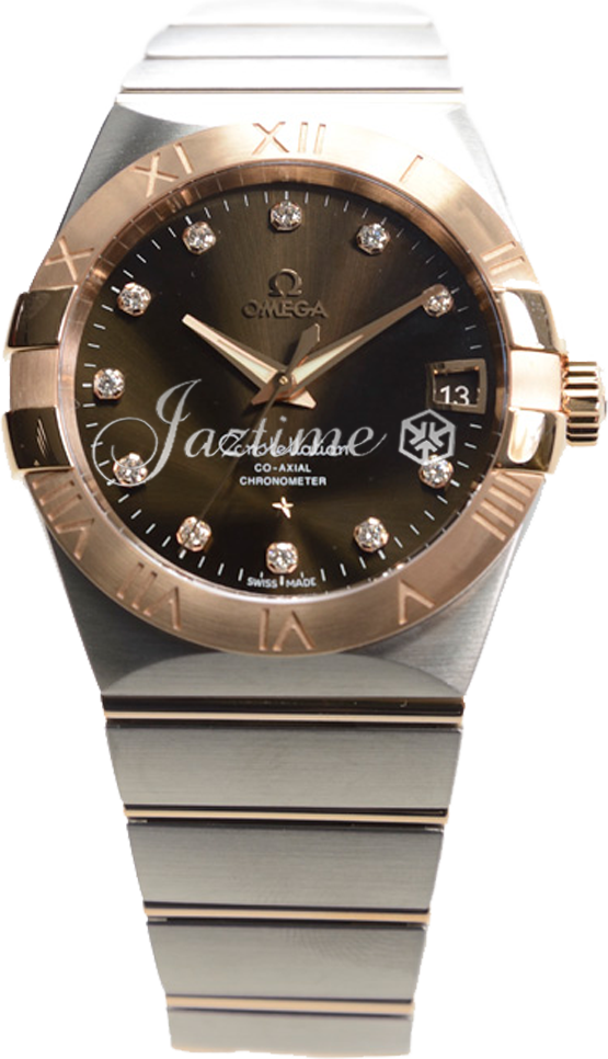 OMEGA 123.20.38.21.63.001 CONSTELLATION CO-AXIAL 38mm STEEL AND RED GOLD - BRAND NEW