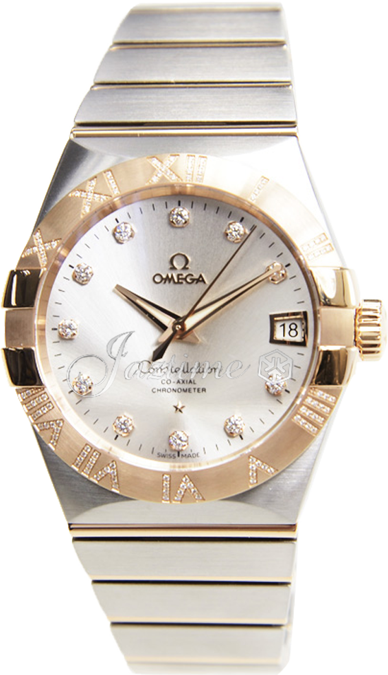 OMEGA 123.25.38.21.52.003 CONSTELLATION CO-AXIAL 38mm STEEL AND RED GOLD - BRAND NEW