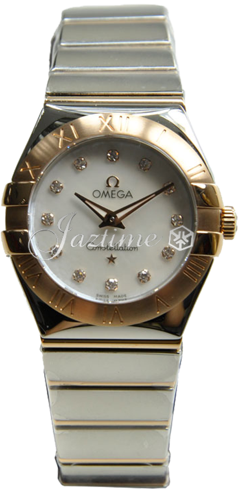 OMEGA 123.20.27.60.55.003 CONSTELLATION QUARTZ 27mm STEEL AND RED GOLD BRAND NEW