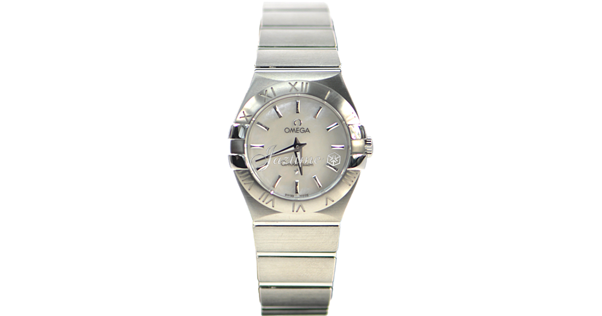 Omega Constellation Ladies Quartz 123.10.27.60.05.001 27mm White Mother of Pearl Index Stainless Steel BRAND NEW