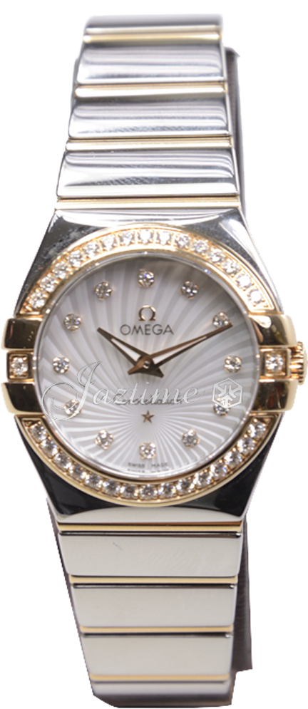 OMEGA 123.25.27.60.55.006 CONSTELLATION QUARTZ 27mm STEEL AND RED GOLD BRAND NEW