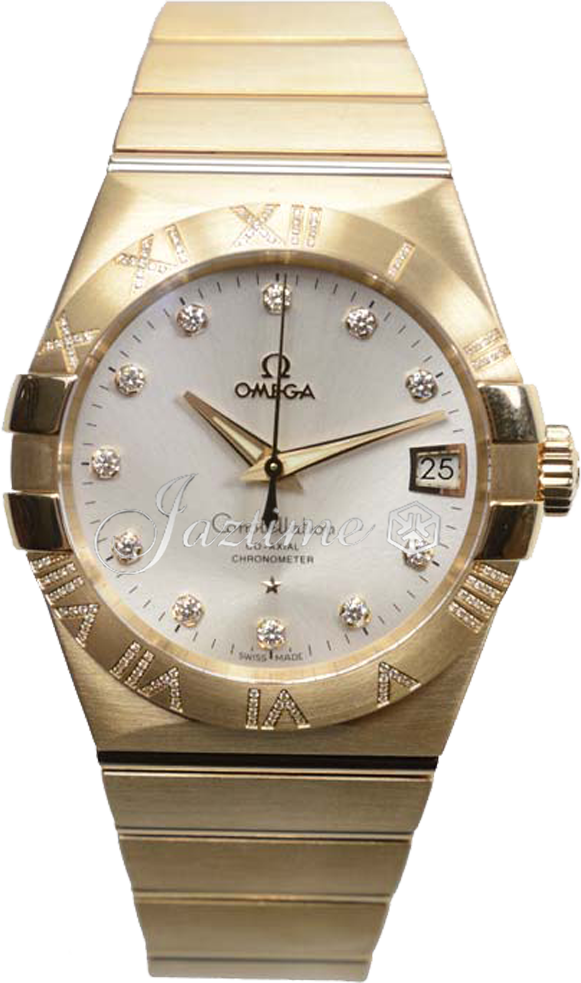 OMEGA 123.55.38.21.52.008 CONSTELLATION CO-AXIAL 38mm YELLOW GOLD - BRAND NEW