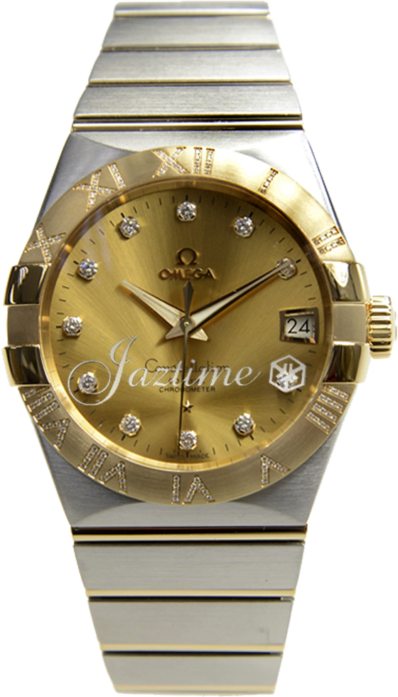 OMEGA 123.25.38.21.58.002 CONSTELLATION CO-AXIAL 38mm STEEL AND YELLOW GOLD - BRAND NEW