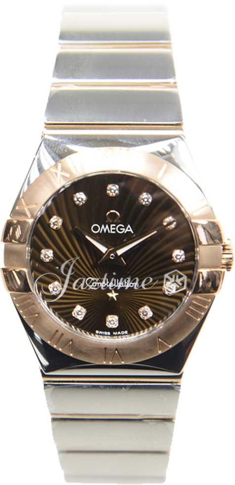 OMEGA 123.20.27.60.63.002 CONSTELLATION QUARTZ 27mm STEEL AND RED GOLD BRAND NEW
