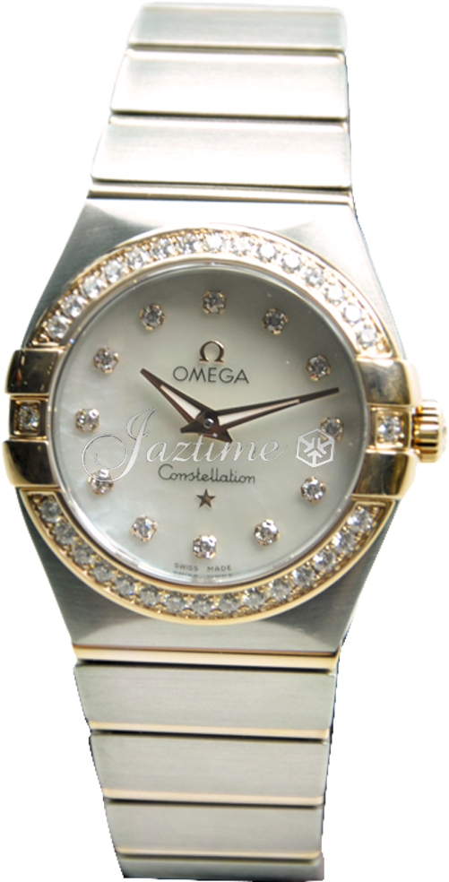 OMEGA 123.25.27.60.55.001 CONSTELLATION QUARTZ 27mm STEEL AND RED GOLD BRAND NEW