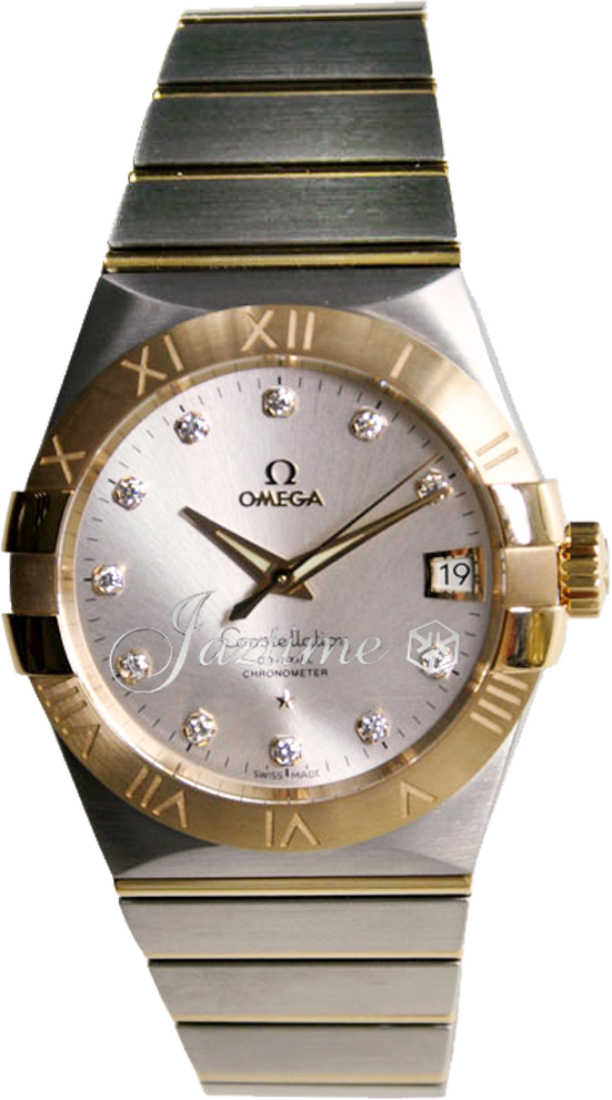 Omega Constellation Co-Axial 123.20.38.21.52.001 38mm Silver Diamond Roman Red Gold Stainless Steel - BRAND NEW