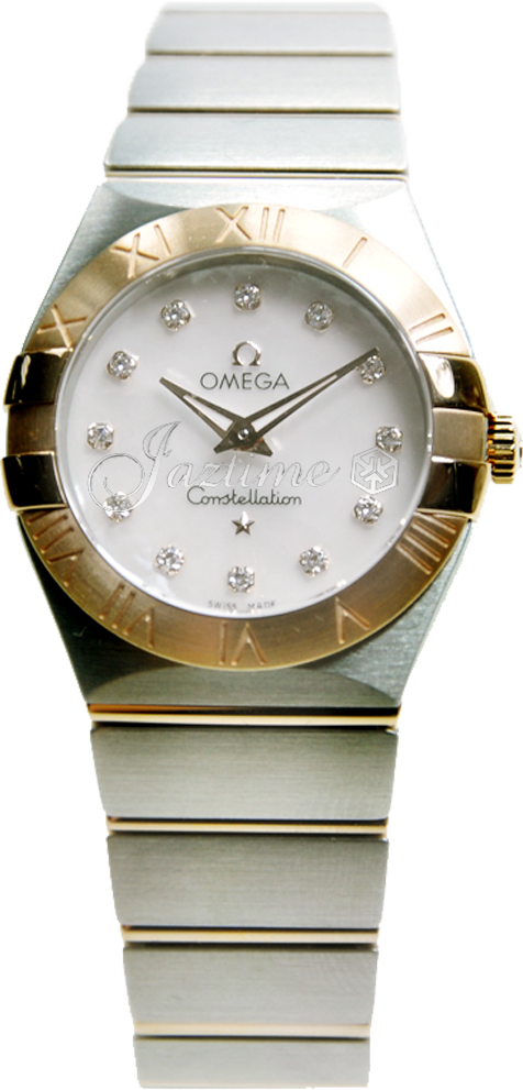 OMEGA 123.20.27.60.55.001 CONSTELLATION QUARTZ 27mm STEEL AND RED GOLD BRAND NEW