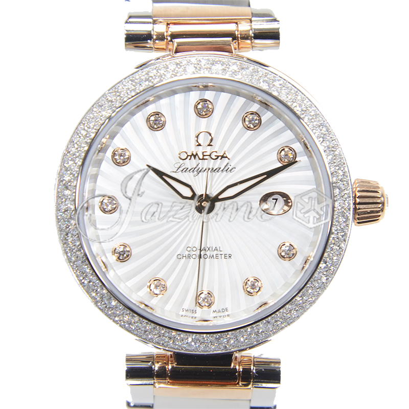 OMEGA 425.25.34.20.55.001 Ladymatic 34 mm Stainless Steel Red Gold BRAND NEW
