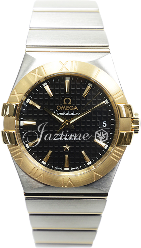 OMEGA 123.20.35.20.01.002 CONSTELLATION CO-AXIAL 35mm STEEL AND YELLOW - BRAND NEW