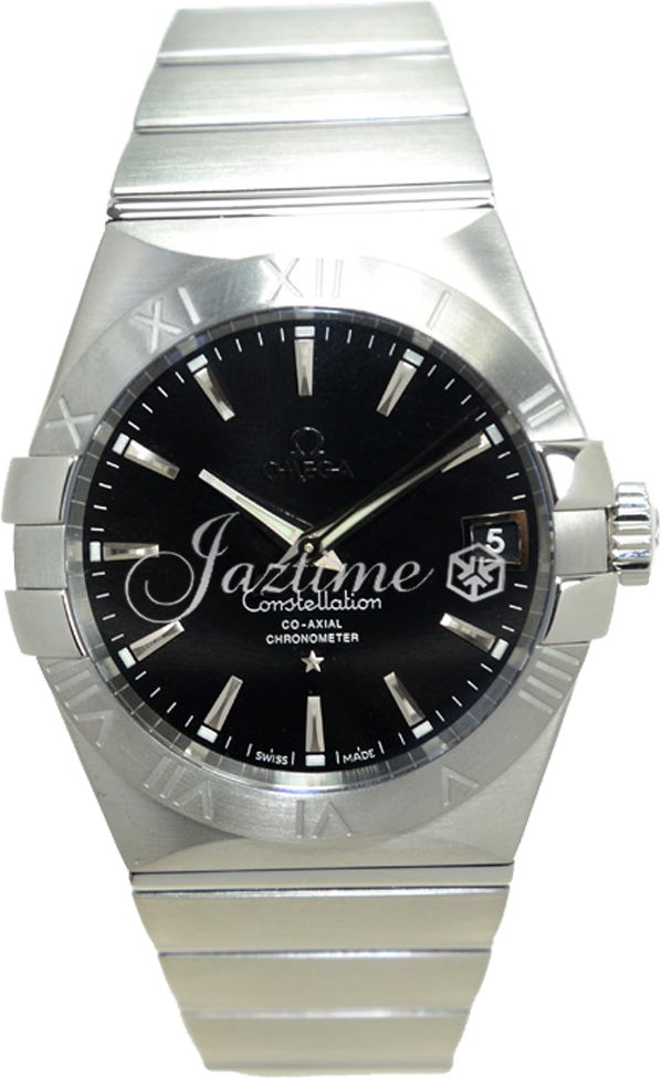Omega Constellation Co-Axial 123.10.38.21.01.001 38mm Black Index Stainless Steel - BRAND NEW