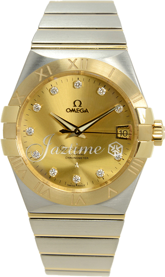 OMEGA 123.20.38.21.58.001 CONSTELLATION CO-AXIAL 38mm STEEL AND YELLOW GOLD - BRAND NEW