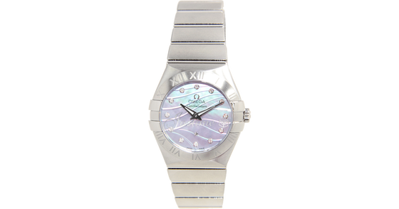 Omega Constellation Ladies Quartz 123.10.27.60.57.001 27mm Blue Mother of Pearl Diamond Stainless Steel BRAND NEW