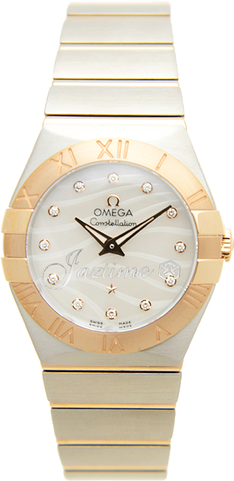 OMEGA 123.20.27.60.55.006 CONSTELLATION QUARTZ 27mm STEEL AND RED GOLD BRAND NEW