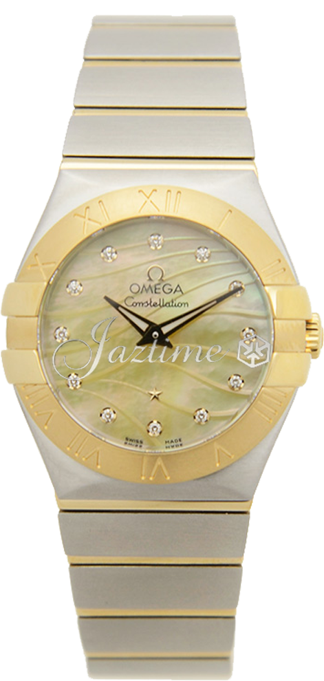 OMEGA 123.20.27.60.57.001 CONSTELLATION QUARTZ 27mm STEEL AND YELLOW GOLD BRAND NEW