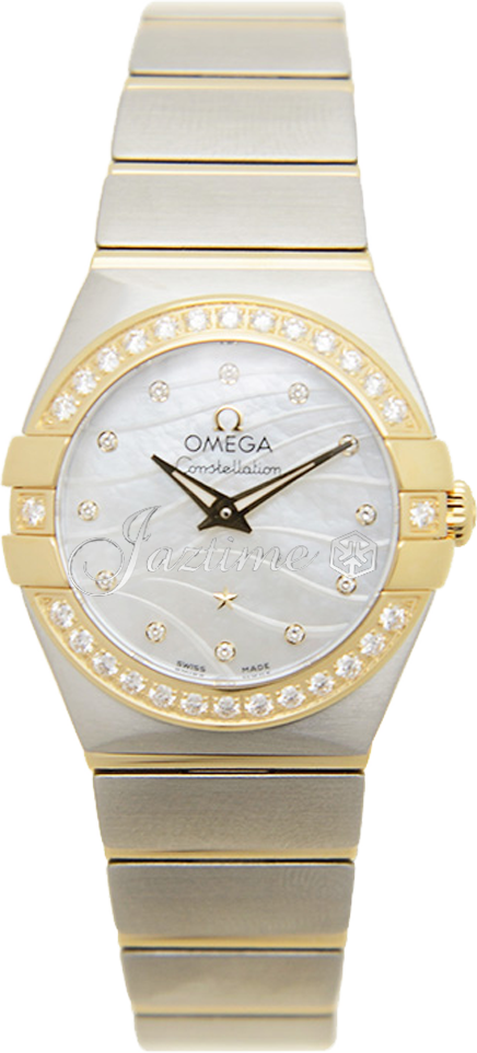 OMEGA 123.25.24.60.55.011 CONSTELLATION QUARTZ 24mm STEEL AND YELLOW GOLD BRAND NEW