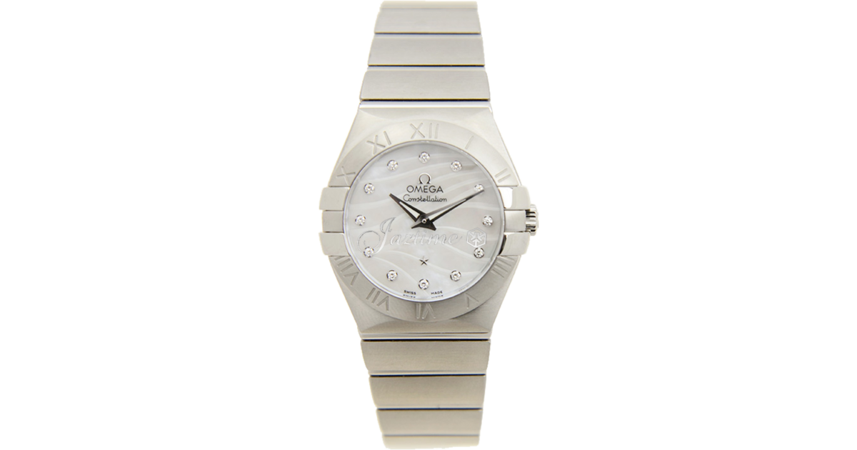 Omega Constellation Ladies Quartz 123.10.27.60.55.003 27mm White Mother of Pearl Diamond Stainless Steel BRAND NEW