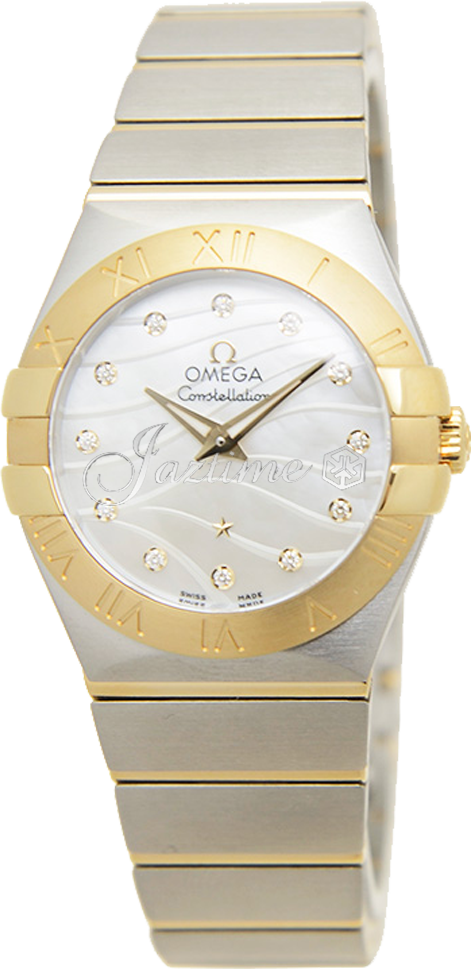 OMEGA 123.20.27.60.55.005 CONSTELLATION QUARTZ 27mm STEEL AND YELLOW GOLD BRAND NEW