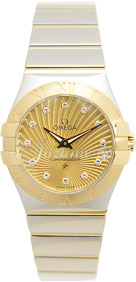 OMEGA 123.20.27.60.58.002 CONSTELLATION QUARTZ 27mm STEEL AND YELLOW GOLD BRAND NEW