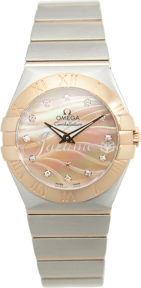 OMEGA 123.20.27.60.57.002 CONSTELLATION QUARTZ 27mm STEEL AND RED GOLD BRAND NEW