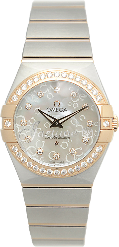OMEGA 123.25.27.60.55.009 CONSTELLATION QUARTZ 27mm STEEL AND RED GOLD BRAND NEW