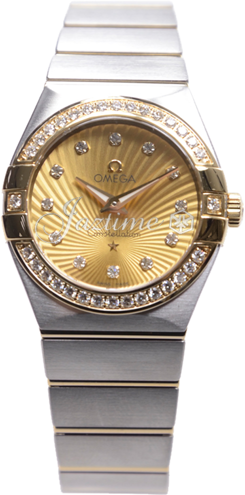 OMEGA 123.25.27.60.58.001 CONSTELLATION QUARTZ 27mm STEEL AND YELLOW GOLD BRAND NEW