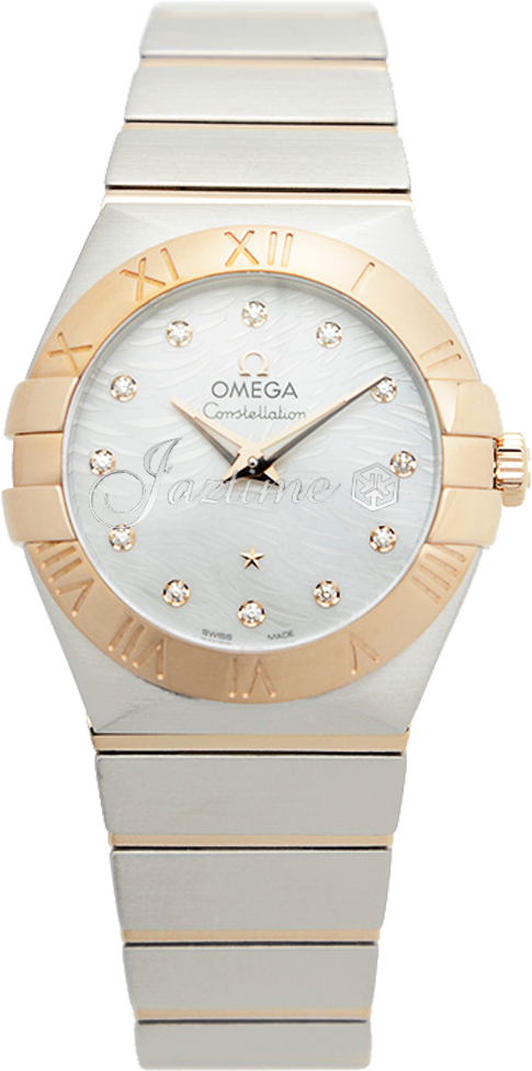 OMEGA 123.20.27.60.55.007 CONSTELLATION QUARTZ 27mm STEEL AND RED GOLD BRAND NEW