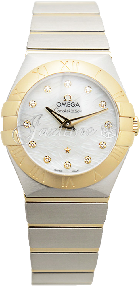 OMEGA 123.20.27.60.55.008 CONSTELLATION QUARTZ 27mm STEEL AND YELLOW GOLD BRAND NEW