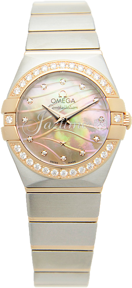 OMEGA 123.25.24.60.57.002 CONSTELLATION QUARTZ 24mm STEEL AND RED GOLD BRAND NEW
