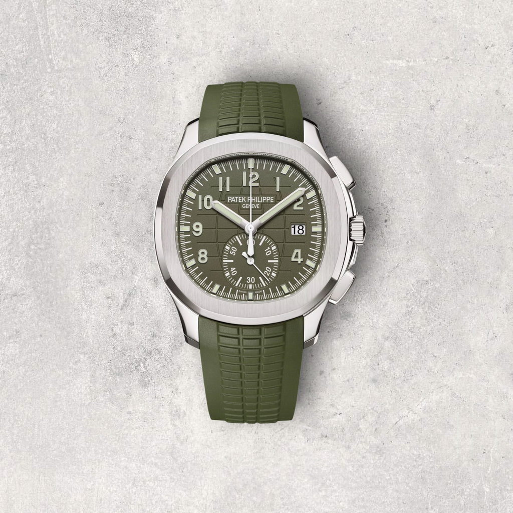 Patek Philippe Aquanaut 5968G-010 Chronograph Green Dial White Gold