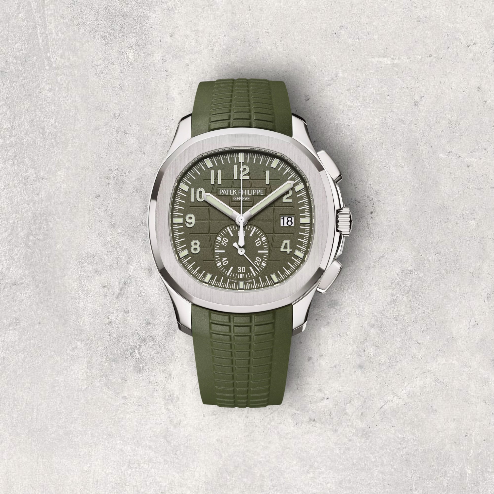 Patek Philippe Aquanaut 5968G-010 Chronograph Green Dial White Gold