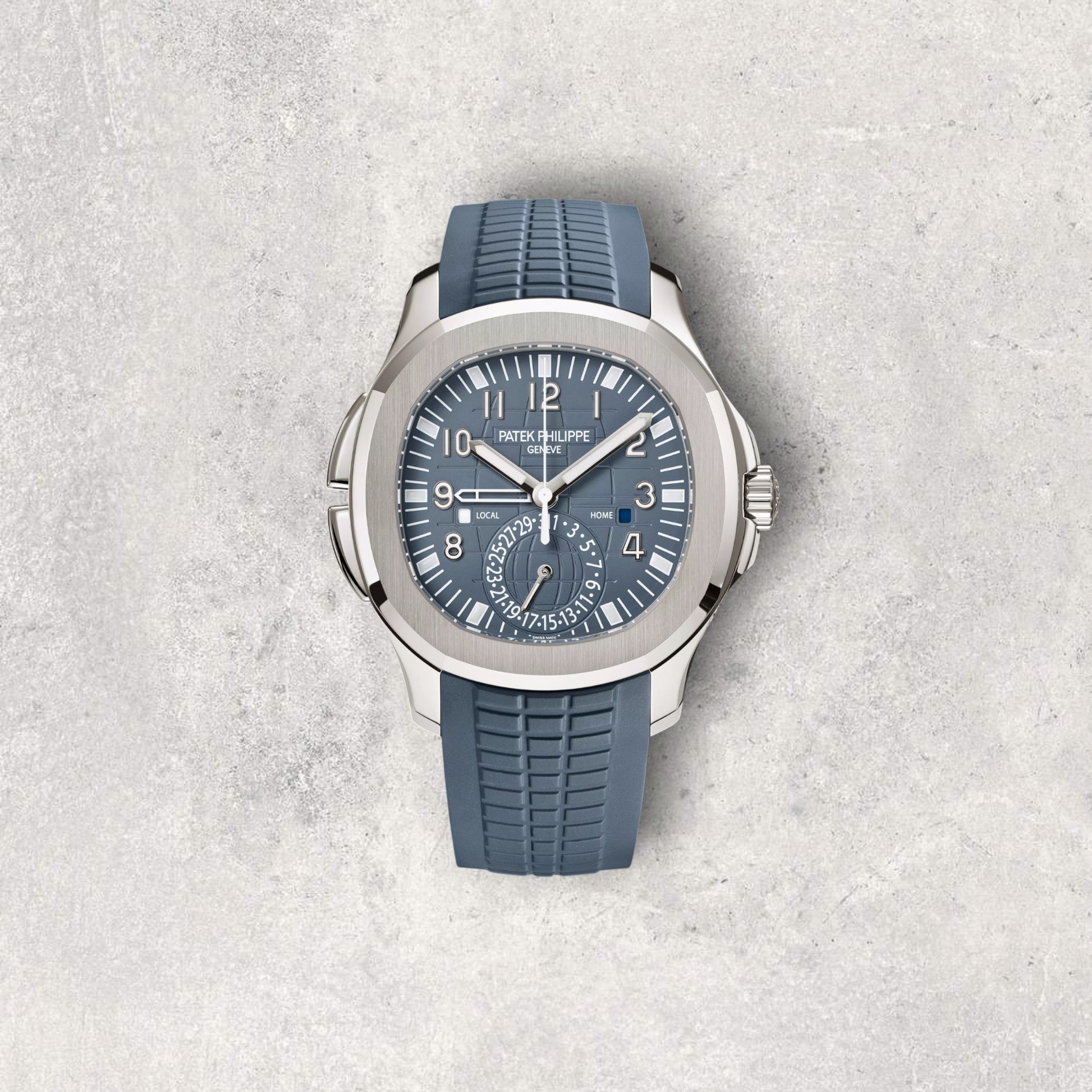 Patek Philippe Aquanaut 5164G-001 Travel Time White Gold Blue Dial