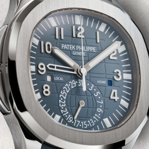 Patek Philippe Aquanaut 5164G-001 Travel Time White Gold Blue Dial