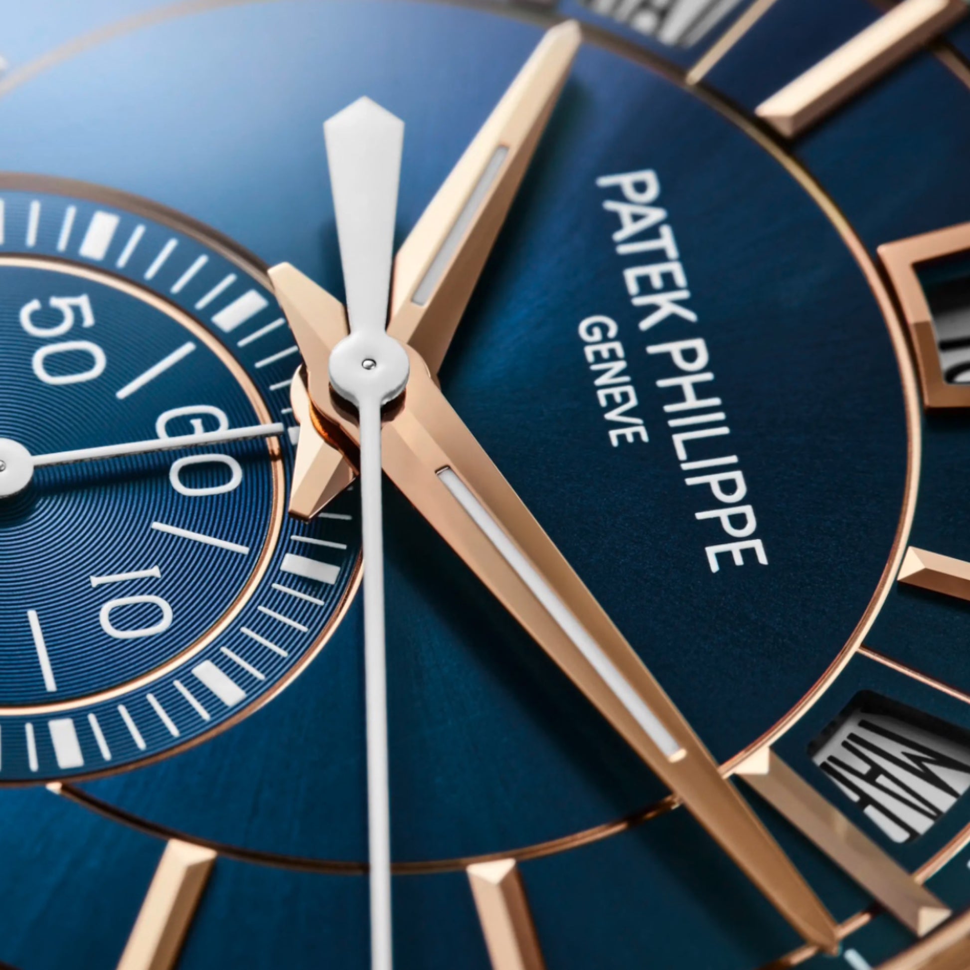 Patek Philippe Complications 5905R/1A-001 Flyback Chronograph Annual Calendar Rose Gold Blue Dial