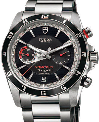 Tudor Grantour Chronograph Fly-Back 20550N-95730 Black Index Stainless Steel 42mm BRAND NEW